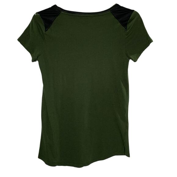 Rock and Republic S Olive Flocked Velvet Cheetah Tshirt Y2K 90s Goth - Picture 2 of 9